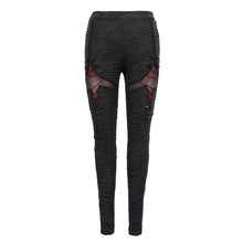 Load image into Gallery viewer, PT124 Gothic laced up sexy women knit black leggings