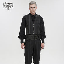 Load image into Gallery viewer, WT06601 Striped Removable Swallowtail Men's Vest