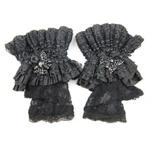 Load image into Gallery viewer, GE007 Gothic sexy women rose lace short gloves