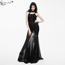 Load image into Gallery viewer, ESKT005 party darkness floral pattern floor length sexy women lace fishtail dress