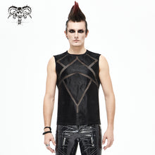 Load image into Gallery viewer, TT161 Men shiny knit patchwork vest