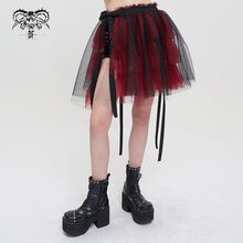 Load image into Gallery viewer, SKT147 Punk Rock Black and Red One Piece Women's Skirt