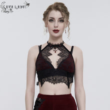 Load image into Gallery viewer, ECST005 Burgundy halter sexy lingerie