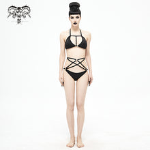 Load image into Gallery viewer, SST009 Punk 4 point star bikini swimsuit set