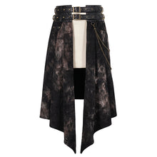 Load image into Gallery viewer, SKT142 Punk corduroy tie-dye men skirt