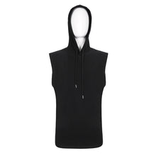 Load image into Gallery viewer, TT209 Basic style loose sleeveless punk black men hoodie