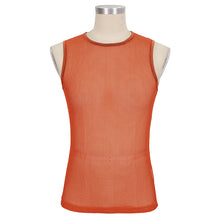 Load image into Gallery viewer, TT19702 Orange Diamond-shaped net basic style men vest