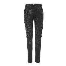 Load image into Gallery viewer, PT110 Punk mecha hand painted laced up legs cool women pants