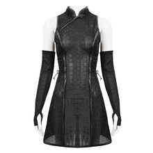 Load image into Gallery viewer, SKT161 Black Punk Chinese style cheongsam dress