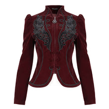 Load image into Gallery viewer, CT19302 women wine gothic short coat