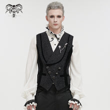 Load image into Gallery viewer, WT07001 Gothic dark pattern black vest (with brooch)