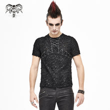 Load image into Gallery viewer, TT162 Punk knit ragged men T-shirt