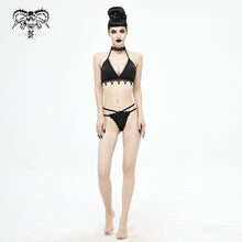 Load image into Gallery viewer, SST010 Gothic lace halter bikini swimsuit suit