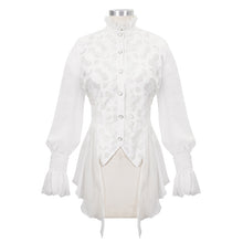 Load image into Gallery viewer, SHT06802 white Gothic Chiffon Blouse