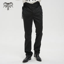Load image into Gallery viewer, PT190 men high waist goth leather pants