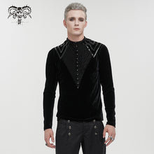 Load image into Gallery viewer, TT203 Military Uniform Velvet Small Stand Collar Men's T-Shirt