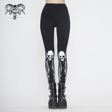 Load image into Gallery viewer, PT136 Punk skull-wing printed leggings