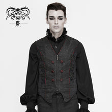 Load image into Gallery viewer, WT05601 dark fringe chinese frog buttons contrast color gothic men short waistcoats