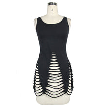Load image into Gallery viewer, TT062 Summer daily wear centipede back hollow out punk women black halter vest