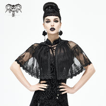Load image into Gallery viewer, CA022 Lace mesh hooded small cape
