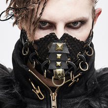 Load image into Gallery viewer, MK044 steampunk metallic bronze unisex spiked distressed masks
