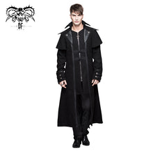 Load image into Gallery viewer, CT042 gothic men fake two pieces high collar woollen long coats