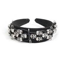 Load image into Gallery viewer, AS128 skull braided headband
