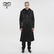 Load image into Gallery viewer, CT196 gothic basic style dark pattern leather trench coat