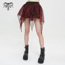 Load image into Gallery viewer, SKT15502 black and red nifty short punk skirt