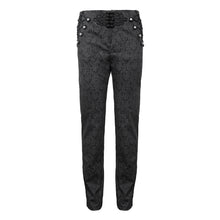 Load image into Gallery viewer, PT116 party dress up fancy costume Gothic patterned men black trousers