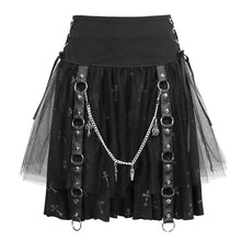 Load image into Gallery viewer, SKT15701 Black cross printed skirt