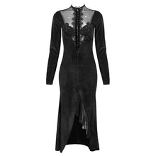 Load image into Gallery viewer, ESKT039 Small stand collar Paisley lace dress