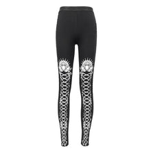 Load image into Gallery viewer, PT14701 White lace tie-rope pattern printed leggings