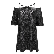 Load image into Gallery viewer, SKT159 Flocked Printed Loose Dress