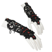 Load image into Gallery viewer, GE019 Gothic flower-shaped sleeves with diamonds