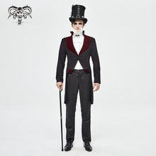 Load image into Gallery viewer, CT173 Gothic black and red bloody embroidered men coat