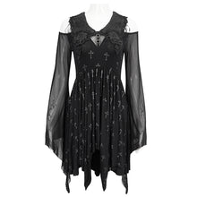 Load image into Gallery viewer, SKT152 Black Cross Printed Dress