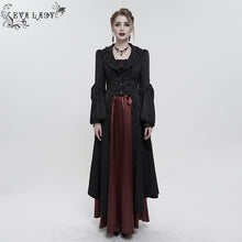 Load image into Gallery viewer, ECT012 GOTHIC women black jacquard thin long coat