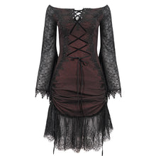 Load image into Gallery viewer, SKT164 Gothic Dark Red Daily Dress