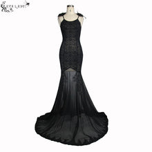 Load image into Gallery viewer, ESKT005 party darkness floral pattern floor length sexy women lace fishtail dress
