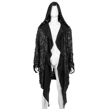 Load image into Gallery viewer, CT177 Decadent Gothic Cross Ragged Knit Men's Hooded Jacket