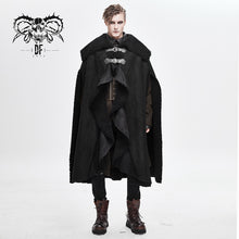 Load image into Gallery viewer, CA016 punk open arms men winter fur big cloak with loops
