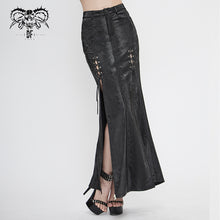 Load image into Gallery viewer, SKT124 Snakeskin pattern symmetrical slit skirt