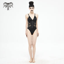 Load image into Gallery viewer, SST013 Waist straps and mesh spliced swimsuit