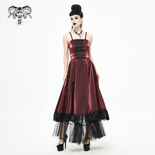 Load image into Gallery viewer, SKT11302 red Gothic tube top layered full dress