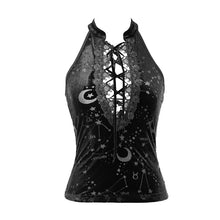 Load image into Gallery viewer, TT133 Stars and moon printing daily life dense velvet sexy ladies vests