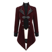 Load image into Gallery viewer, CT02202 devil fashion gothic formal party turn down collar wine men swallowtail coats
