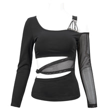Load image into Gallery viewer, TT175 Hollow out waist Bandage strapless long-sleeved T-shirt