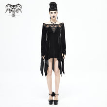 Load image into Gallery viewer, SKT121 flat shoulder deep V daily life gothic dress