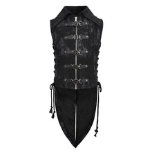 Load image into Gallery viewer, WT068 Irregular Pattern Men's Punk Swallowtail Vest